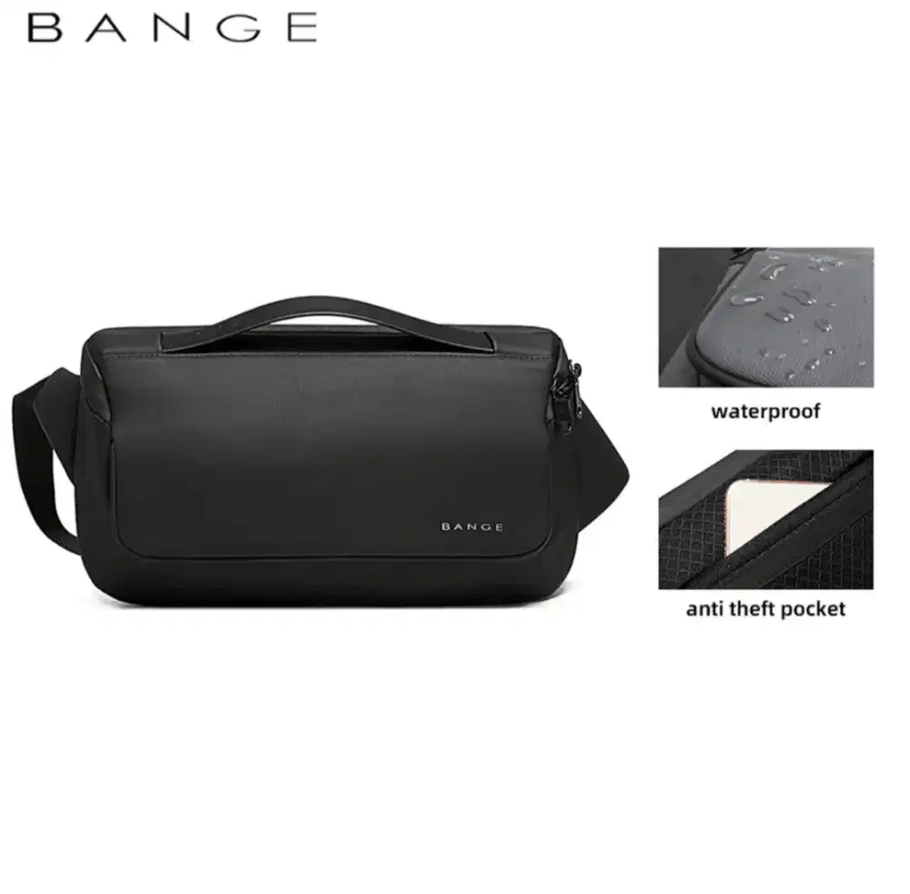 BANGE Tas  Selempang Pria BG77202 - Black