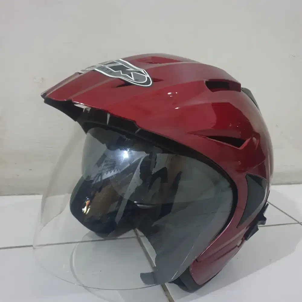 Helm Half Face Double Visor