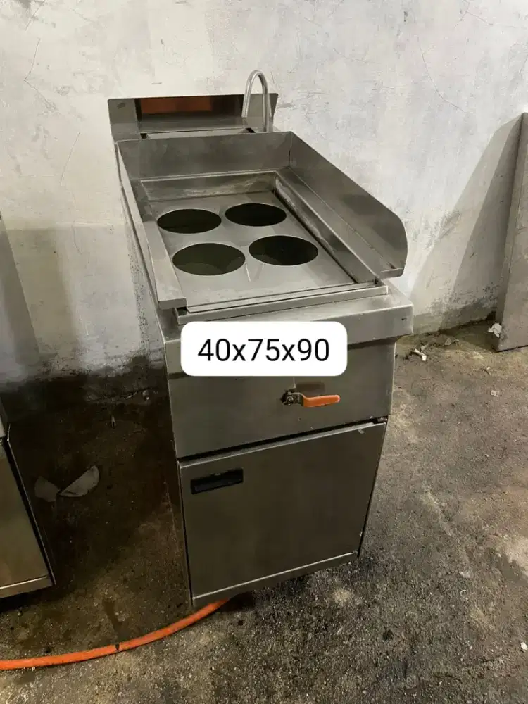 Noodle Boiler 4 Lubang Custom + Kran