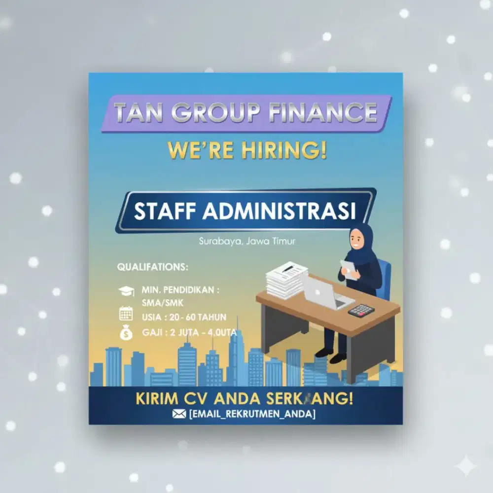 Lowongan Kerja Tan Group Finance