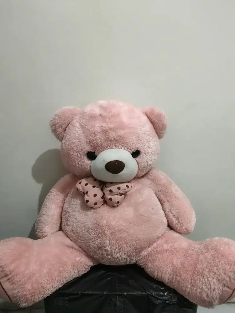 Boneka teddy bear pink isbon