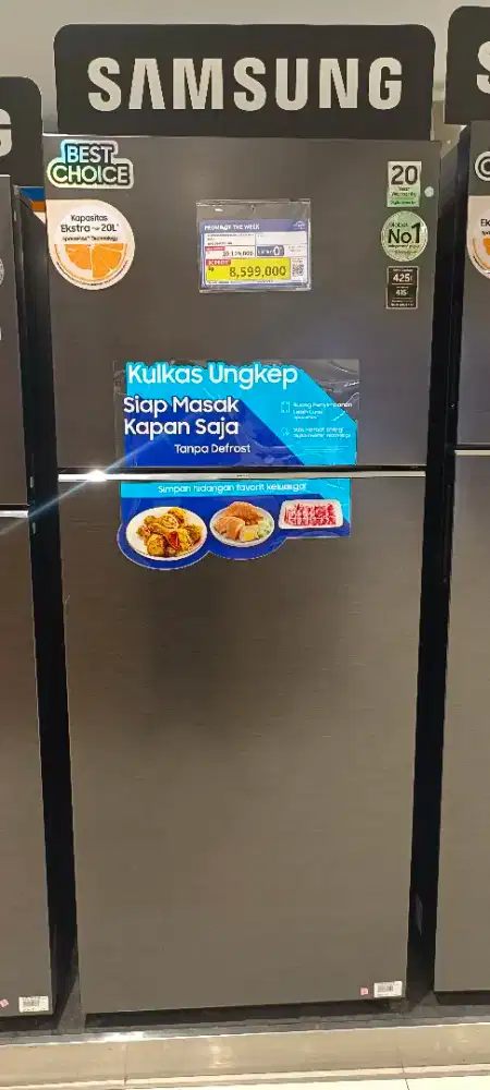 (New) Kulkas Samsung 2 Pintu 415l Bisa Kredit Tanpa Dp