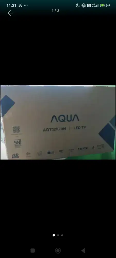Dijual TV led digital merek aqua 32 inci masih mulus