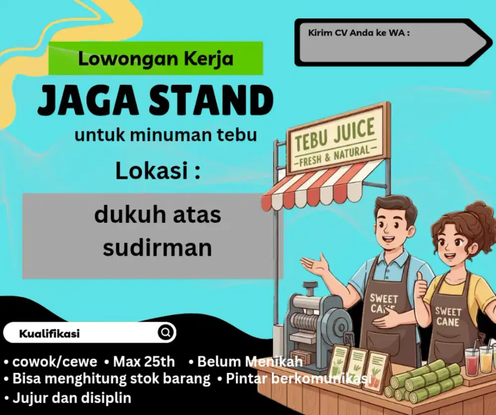 Jaga stand minuman tebu