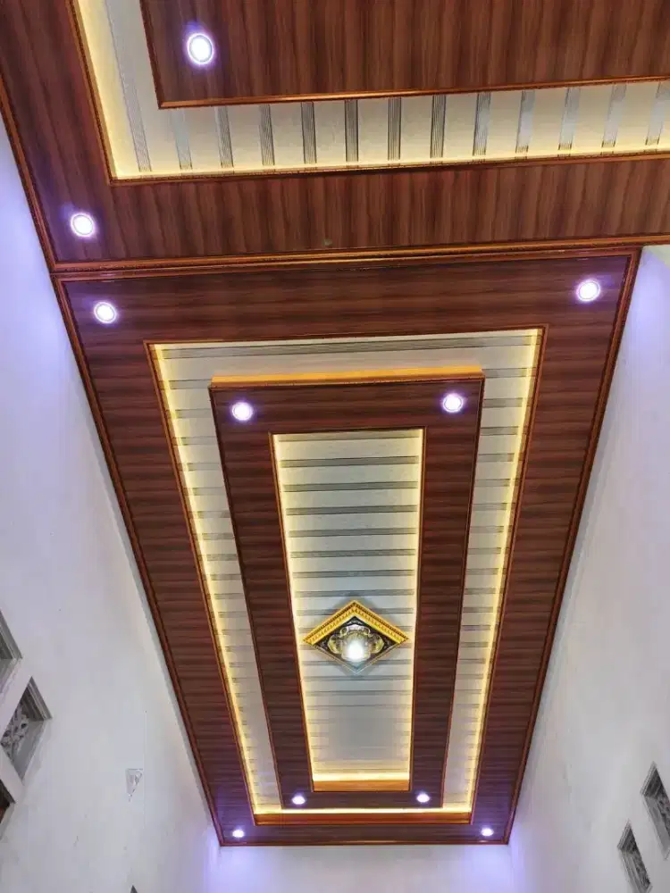 Plafon pvc terpasang tipe plat dan drop