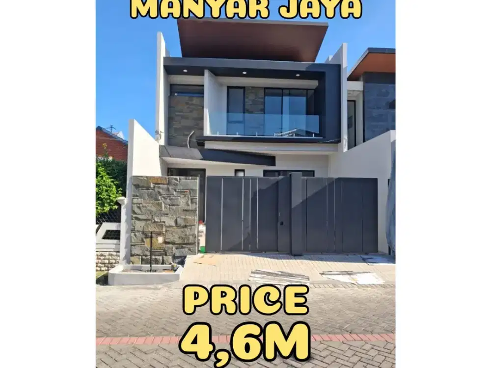 ‼️HANYA 1 UNIT‼️BARU GRESSS RUMAH MANYAR JAYA MEWAH MODERN MINIMALIS 2 LANTAI