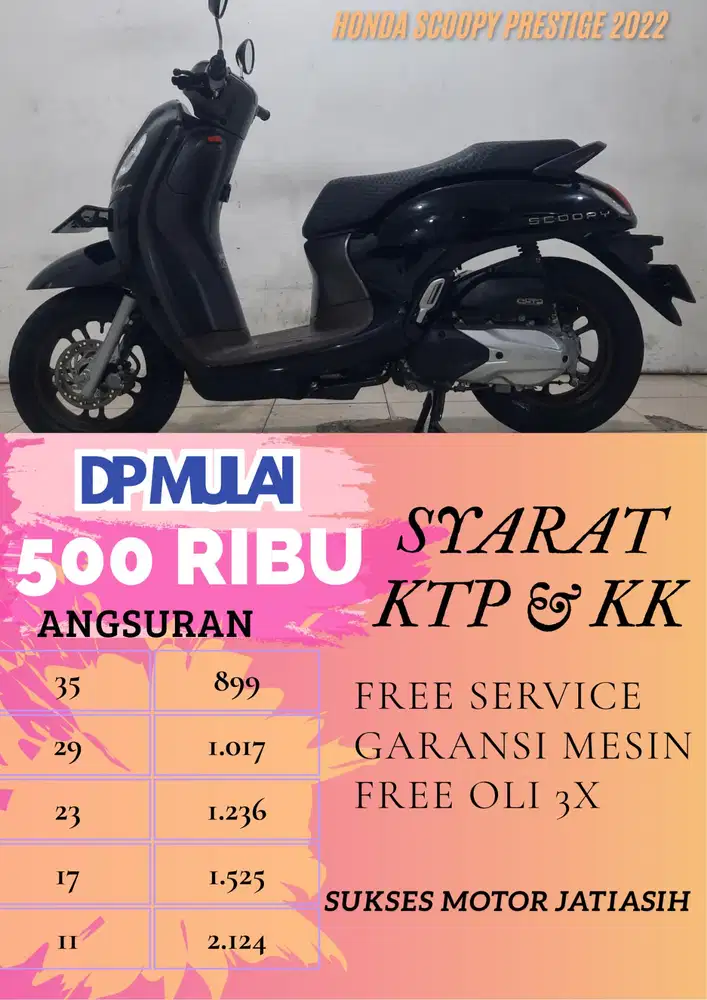 DP MURAH HONDA SCOOPY PRESTIGE 2022 BISA CASH/KREDI MENGGUNAKAN CC