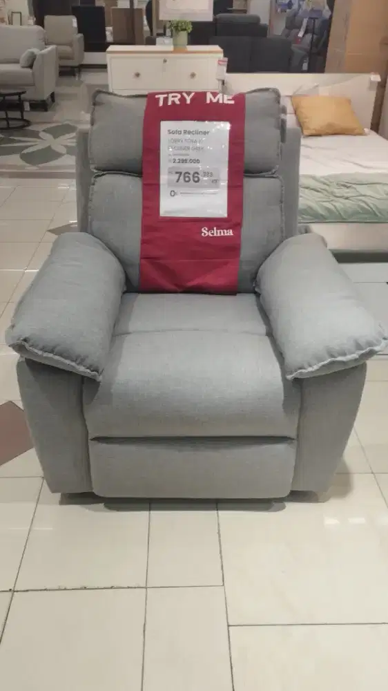 LORRY Sofa 1s Recliner Grey