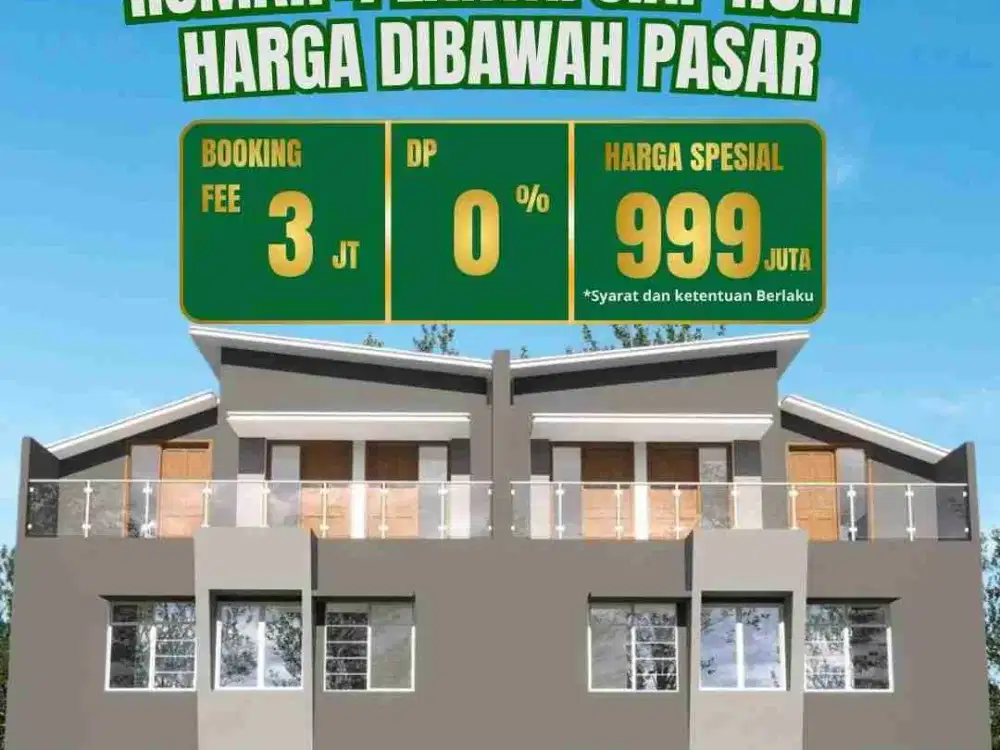 Rumah Murah Multifungsi 3 Lantai + Rooftop lokasi Di Jalan Utama Studio Alam Indah Depok