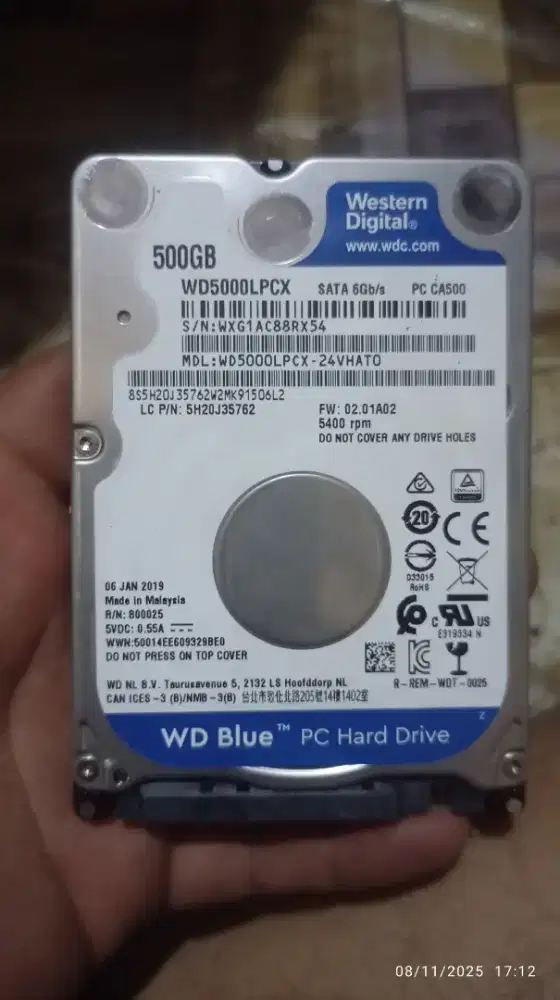 Hardisk Laptop 500Gb