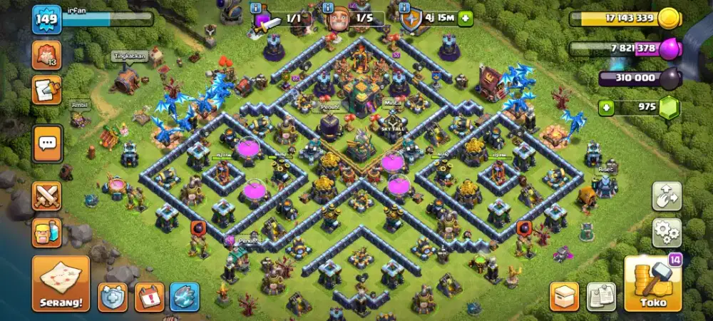 Di Jual akun coc th14
 tukang 5