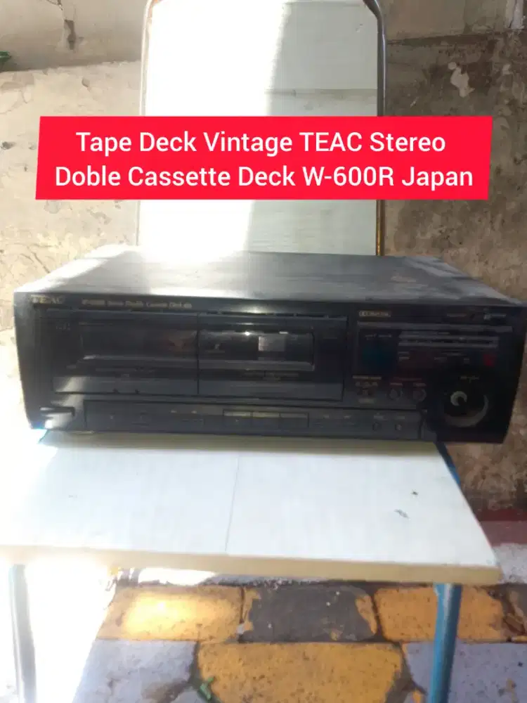 Tape Deck Vintage TEAC Stereo Doble Cassette W-600R Japan