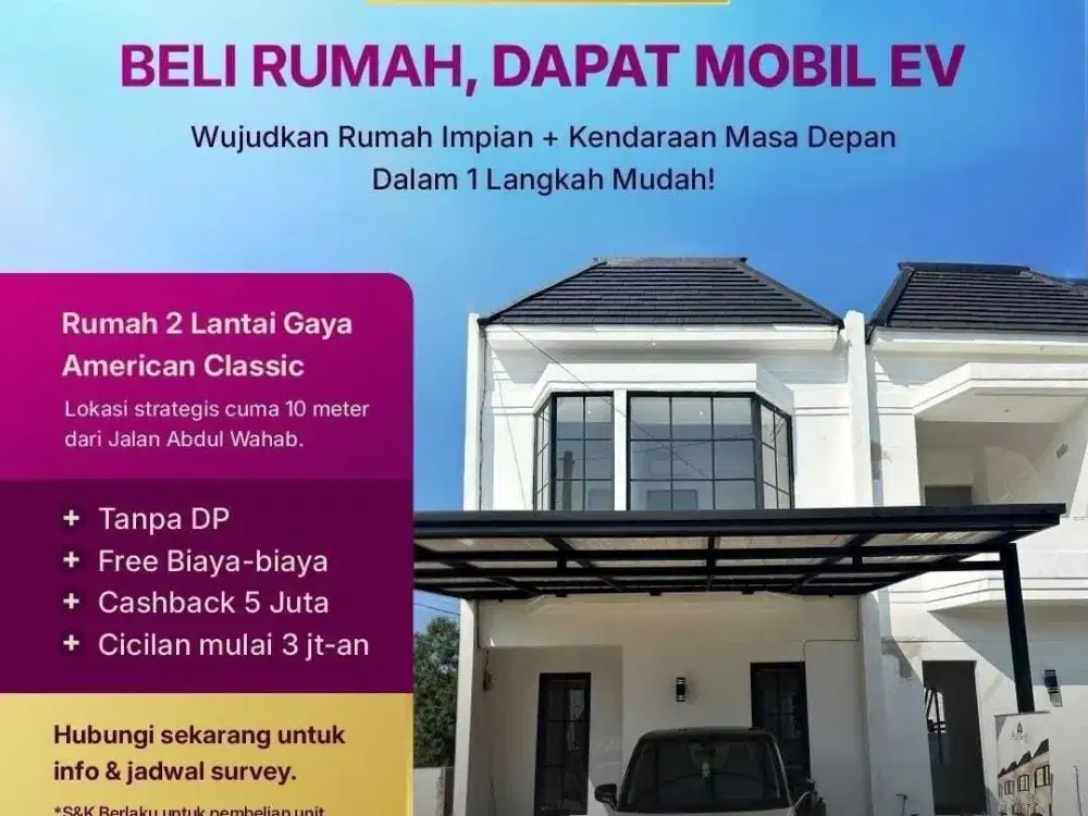 Jual Rumah baru American clasic Alesha Hill jl Abdul Wahab cinangka
