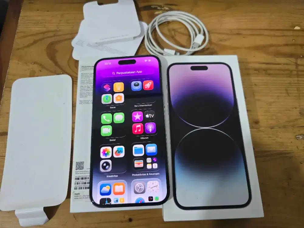 IPHONE 14 PROMAX 128GB RESMI IBOX MULUSS FULSET ORIGINAL NORMAL