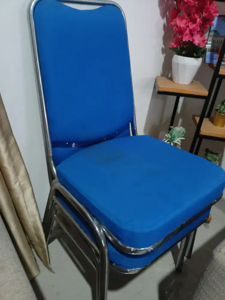 2 Set Kursi Kantor Kursi Kondangan Susun Bangku Hajatan Kursi Tumpuk
