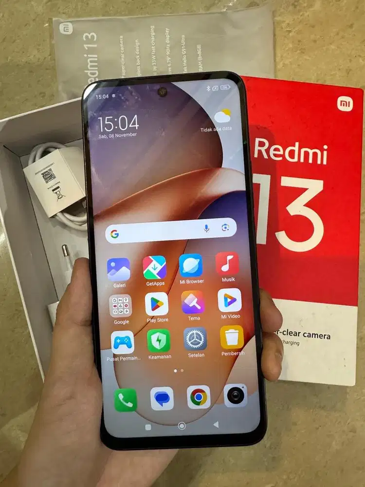 Second Hp Xiaomi Redmi 13 NFC Ram 8/128gb Black Mulus No Minus 99%