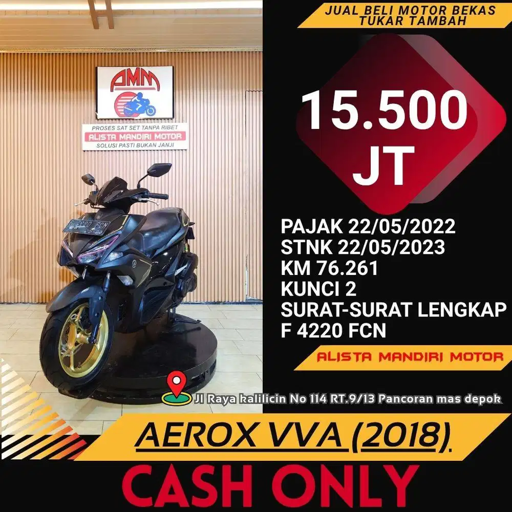 KREDIT TANPA DP AEROX VVA TH 2018 BAYAR NYA PAKAI CC / PAYLATER