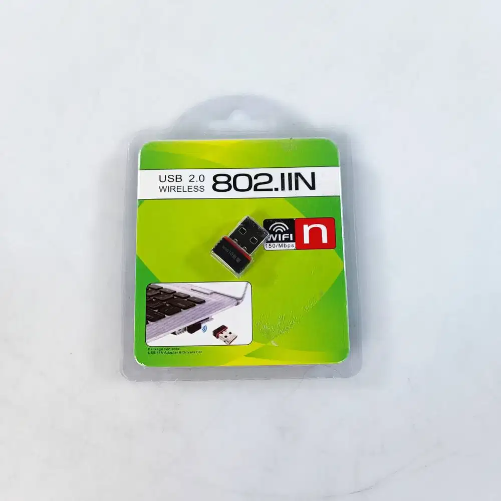 USB WiFi Adapter Dongle Alat Penangkap Sinyal Hotspot Laptop Komputer