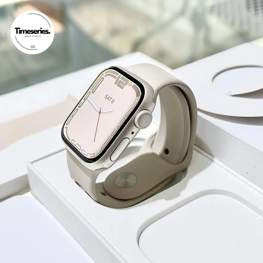 Apple Watch Series 7 41mm Starlight Fullset Original
