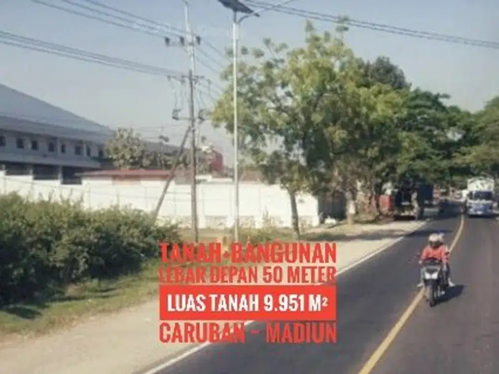 (H) Tanah+Bangunan Lama Baguss LD 50 mtr, NOL Jln Raya Propinsi-Caruban MADIUN