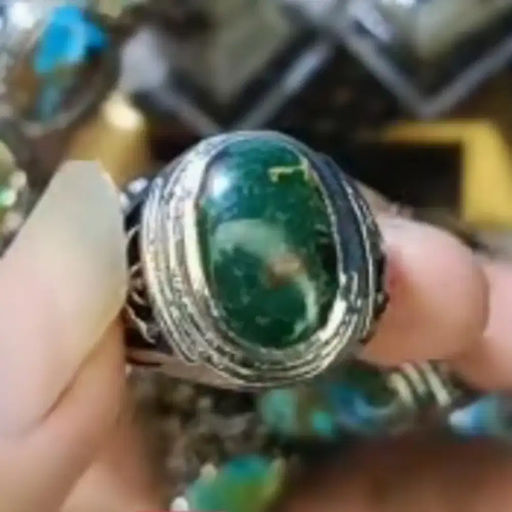 Cincin pirus persia hijau kedondong antik