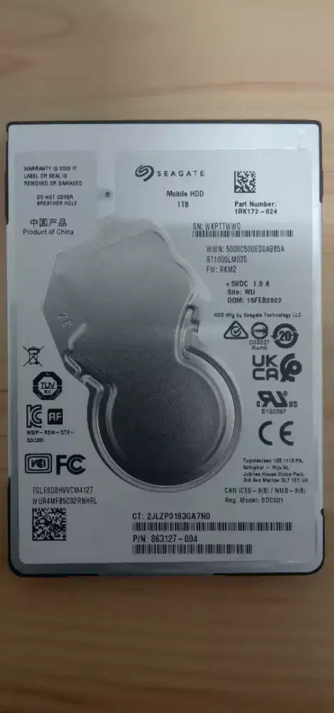 Hardisk 1tb seagate mobile hdd