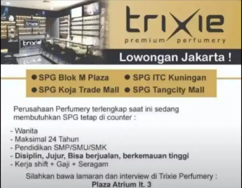 Dibutuhkan sales promotion girl