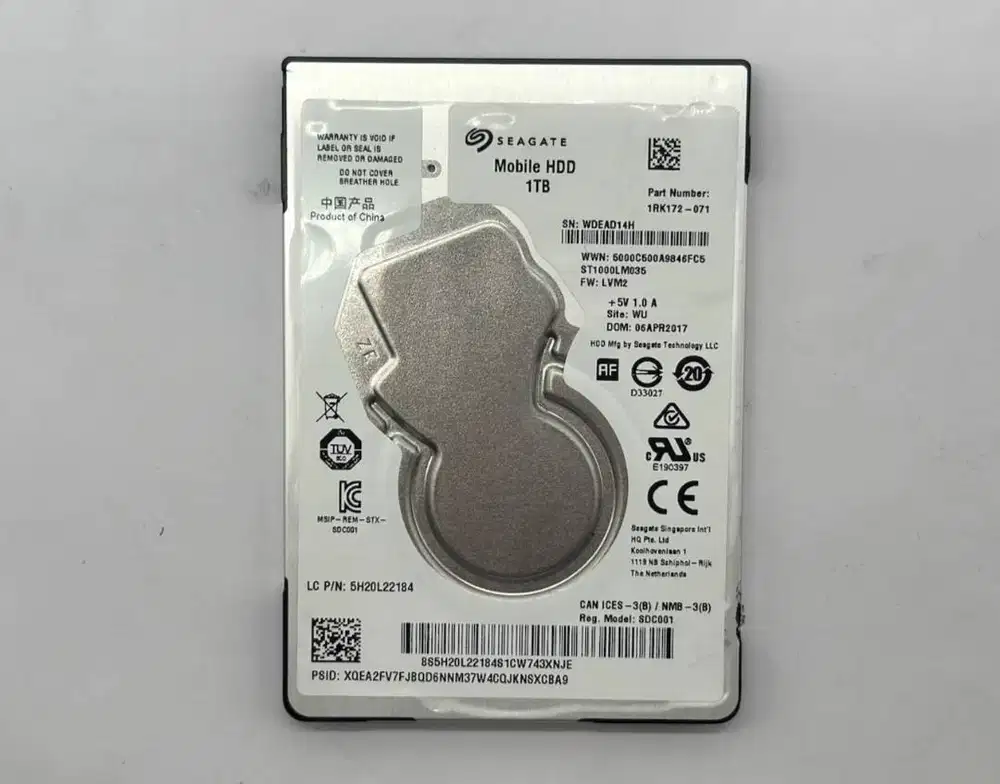 Harddisk Laptop 2,5 Seagate Mobile HDD 1TB Slim Second Normal Garansi