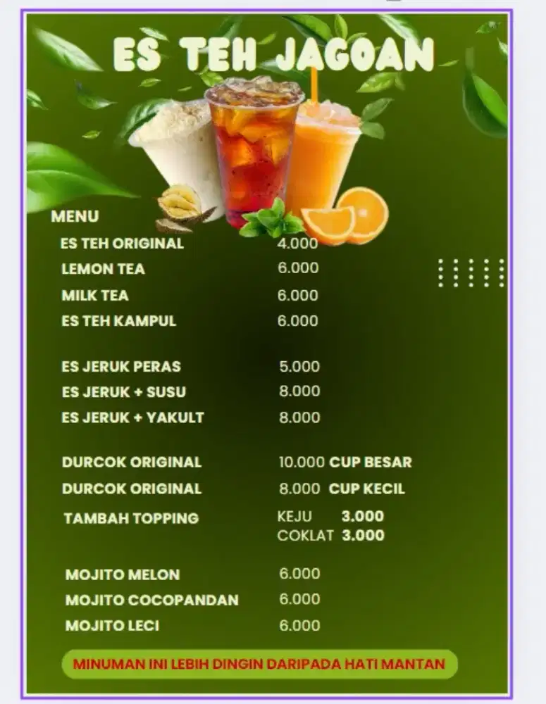 LOWONGAN JAGA STAND ES TEH