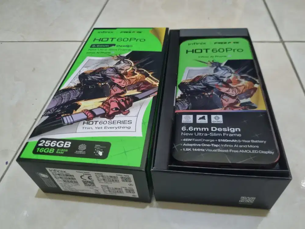Infinix hot 60pro ram 8+8/256 pakean 1bulan murni
