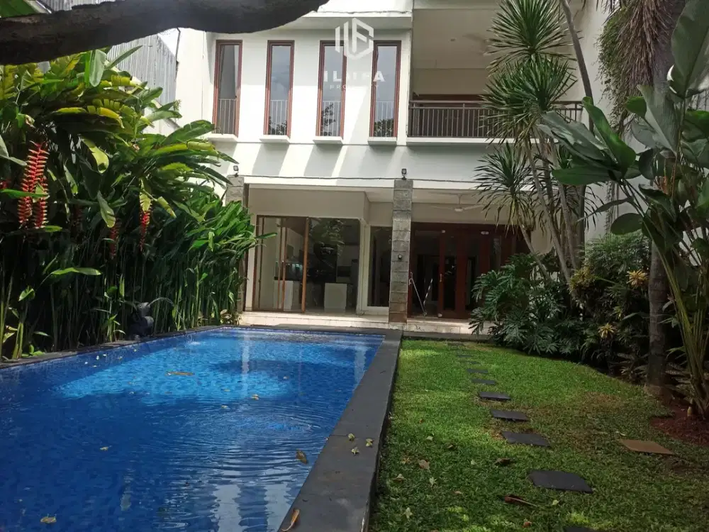 disewakan single house modern 5br area kemang