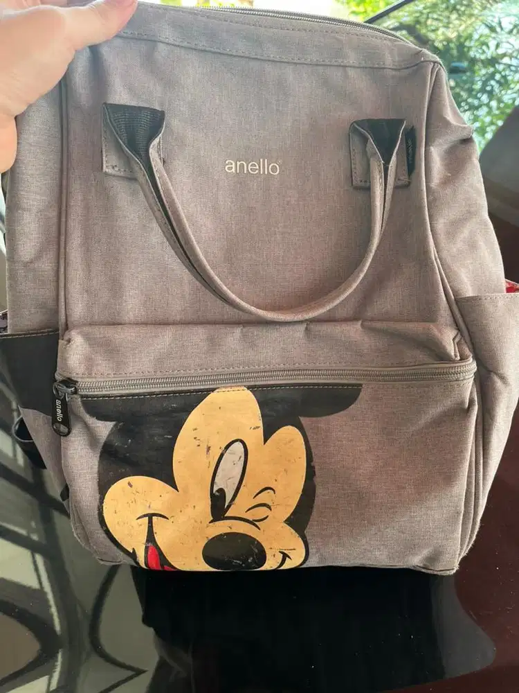 Tas Ransel Perlengkapan Bayi Anello x Mickey Mouse - 100% Asli
