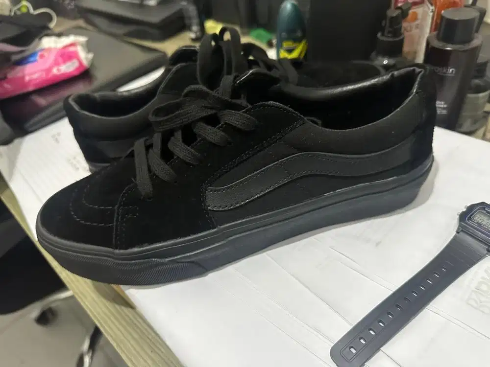 EDISI BU VANS SK8 LOW FULL BLACK ORI