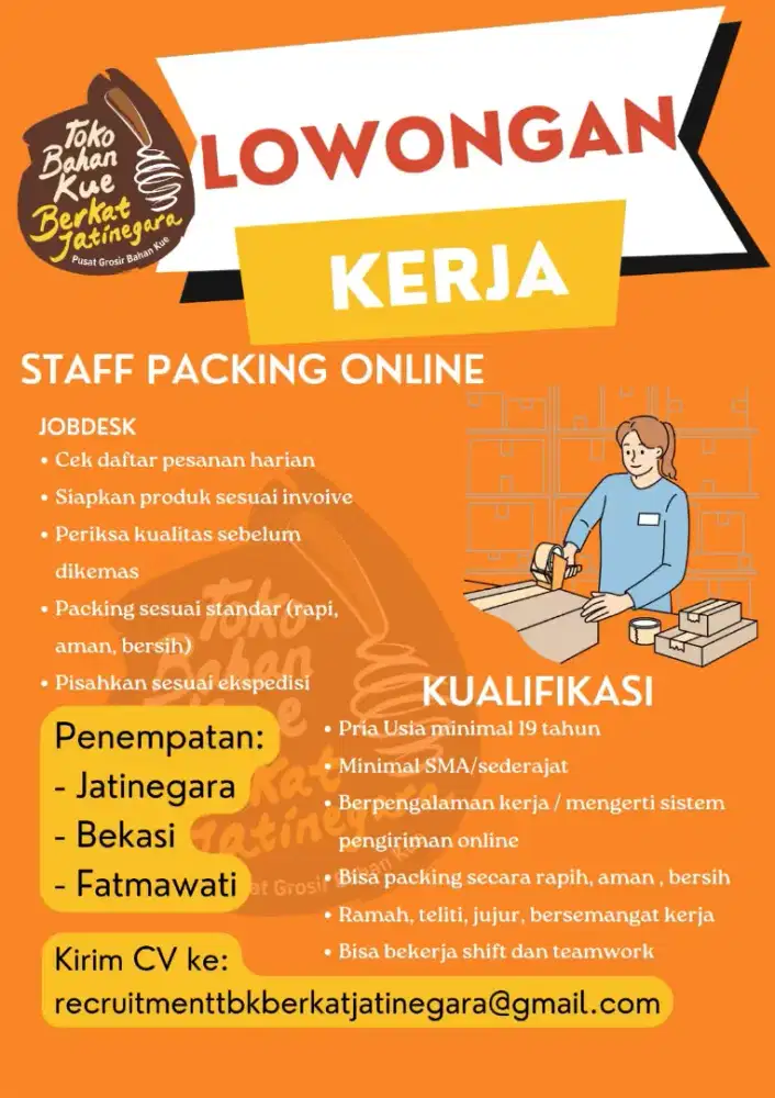 Lowongan TOKO Berkat Jatinegara