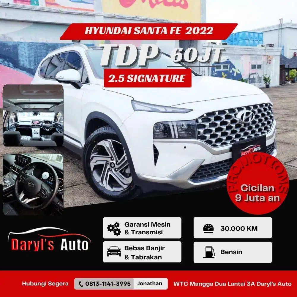 [LOW KM] DP 65 Juta Hyundai Santa Fe Signatire 2022