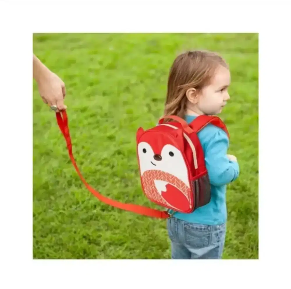 Skip Hop Zoo Mini Backpack FOX - Tas Ransel Anak Dengan Tali Pengaman
