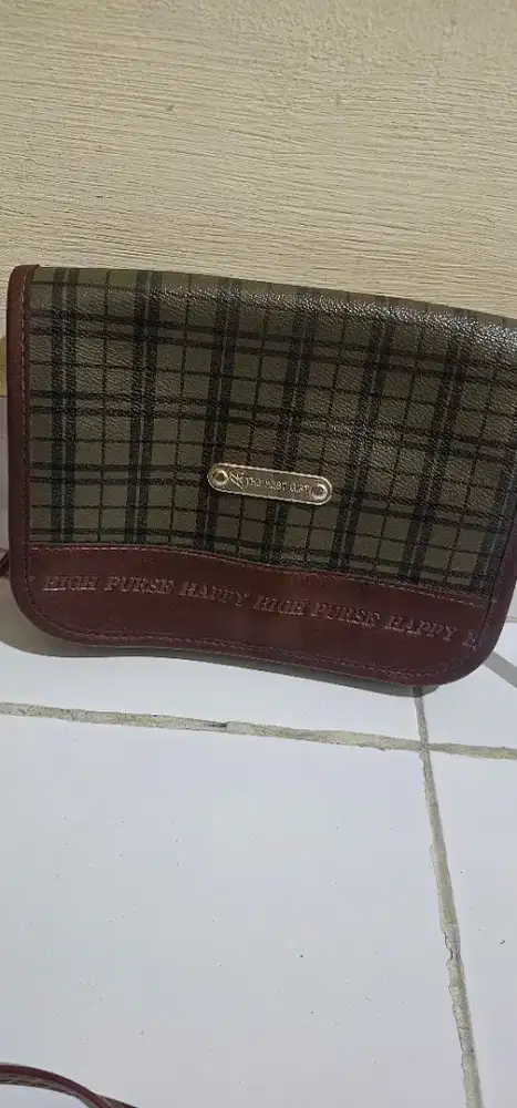 Tas selempang coklat garis2