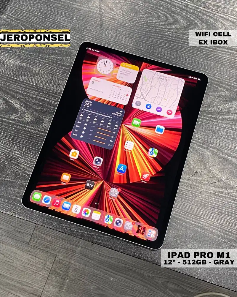 IPAD PRO M1 12 512GB WIFI CELLULAR IBOX BH 97% MULUS GARANSI ORIGINAL
