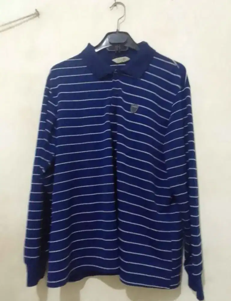 Dijual Kemeja Polyester Biru Second Cewek