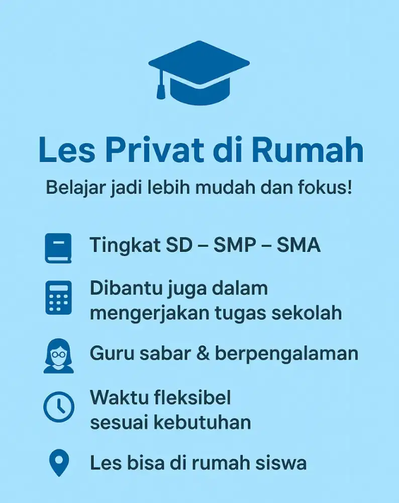 les privat tingkat SD-SMP-SMA