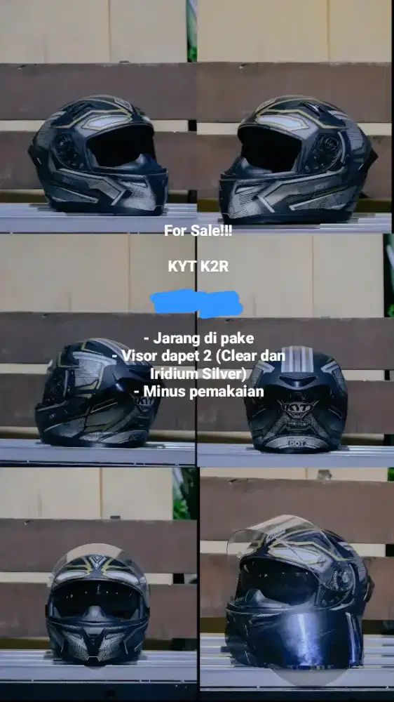 helm kyt full face seri black panther
