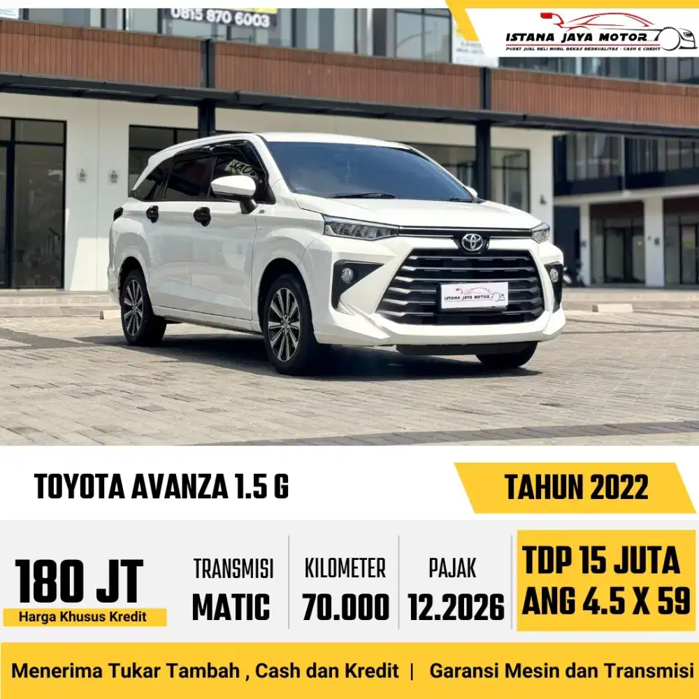 Toyota Avanza 1.5 G AT th 2022 #istana jaya motor