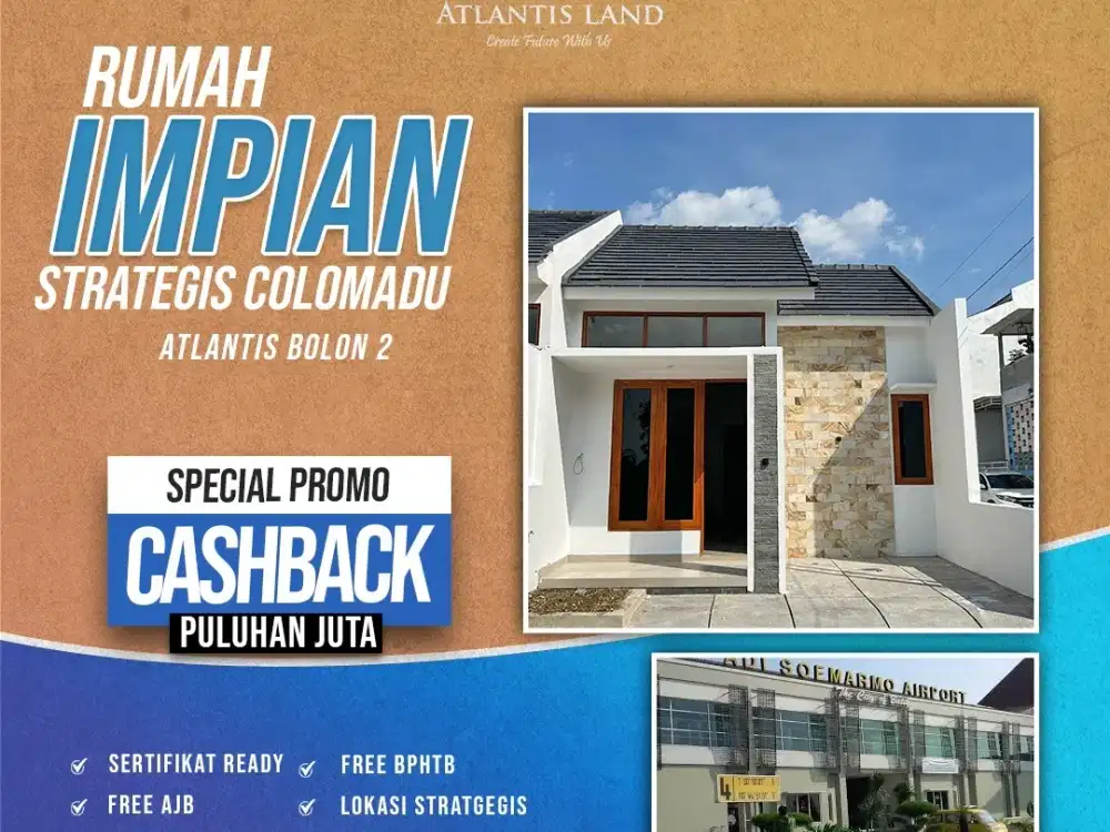 RUMAH 1 LANTAI DI BOLON COLOMADU SOLO DEKAT BANDARA