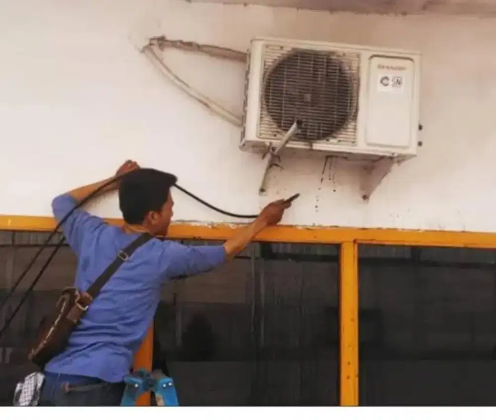 Service AC, bongkar pasang AC, kulkas, mesin cuci, pompa air