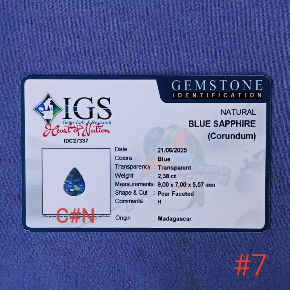 Batu permata natural blue sapphire Madagascar #7