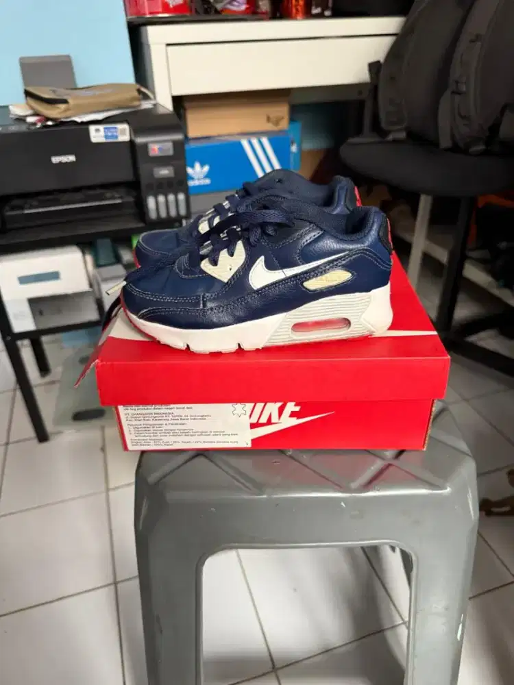 Sepatu Nike Air Max 90 LTR Blue Kid Anak Original - Size 12cUS/29,5EUR