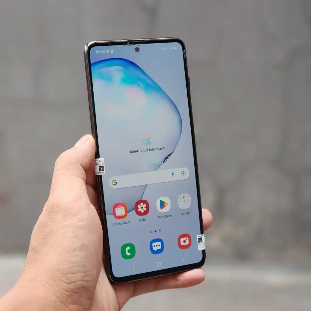 SAMSUNG GALAXY NOTE 10 LITE SEIN 8/128 GB MINUS RETAK FUNGSI NORMAL