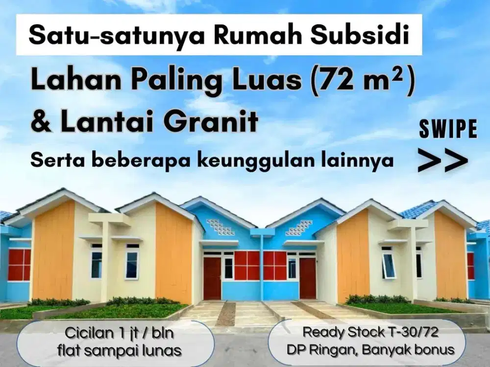 RUMAH SUBSIDI 30/72 & 36/72 DI KRAGILAN KAB SERANG