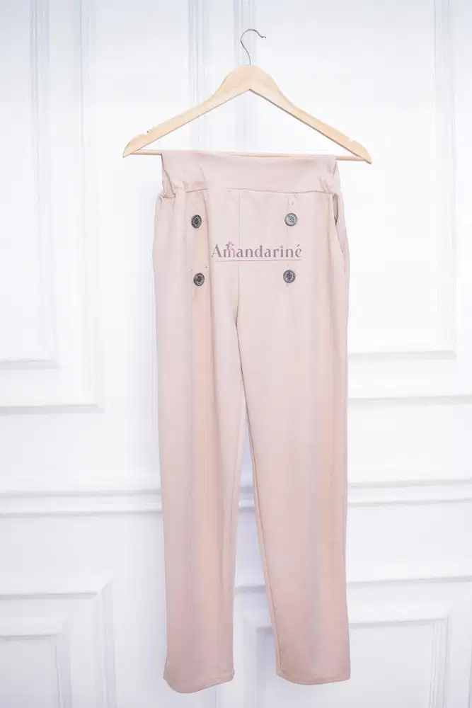 Celana Pendek/Ankle Pants Slim Fit Trousers
