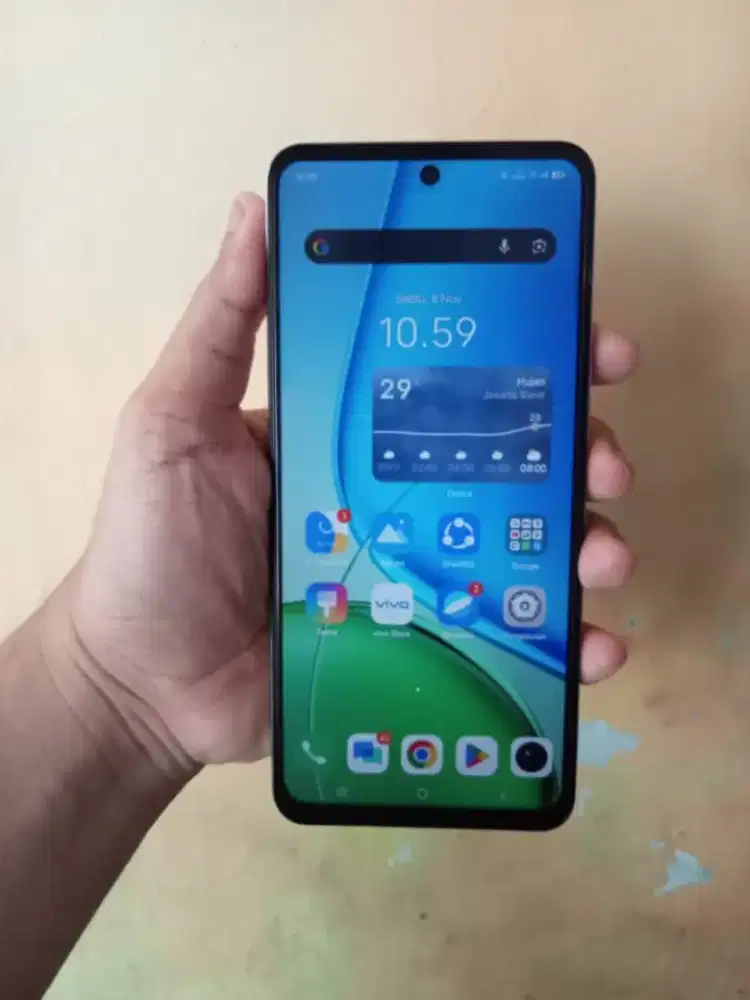 Vivo Y29 NFC am 6/128 batre 6500 mah mulus nominus mantel